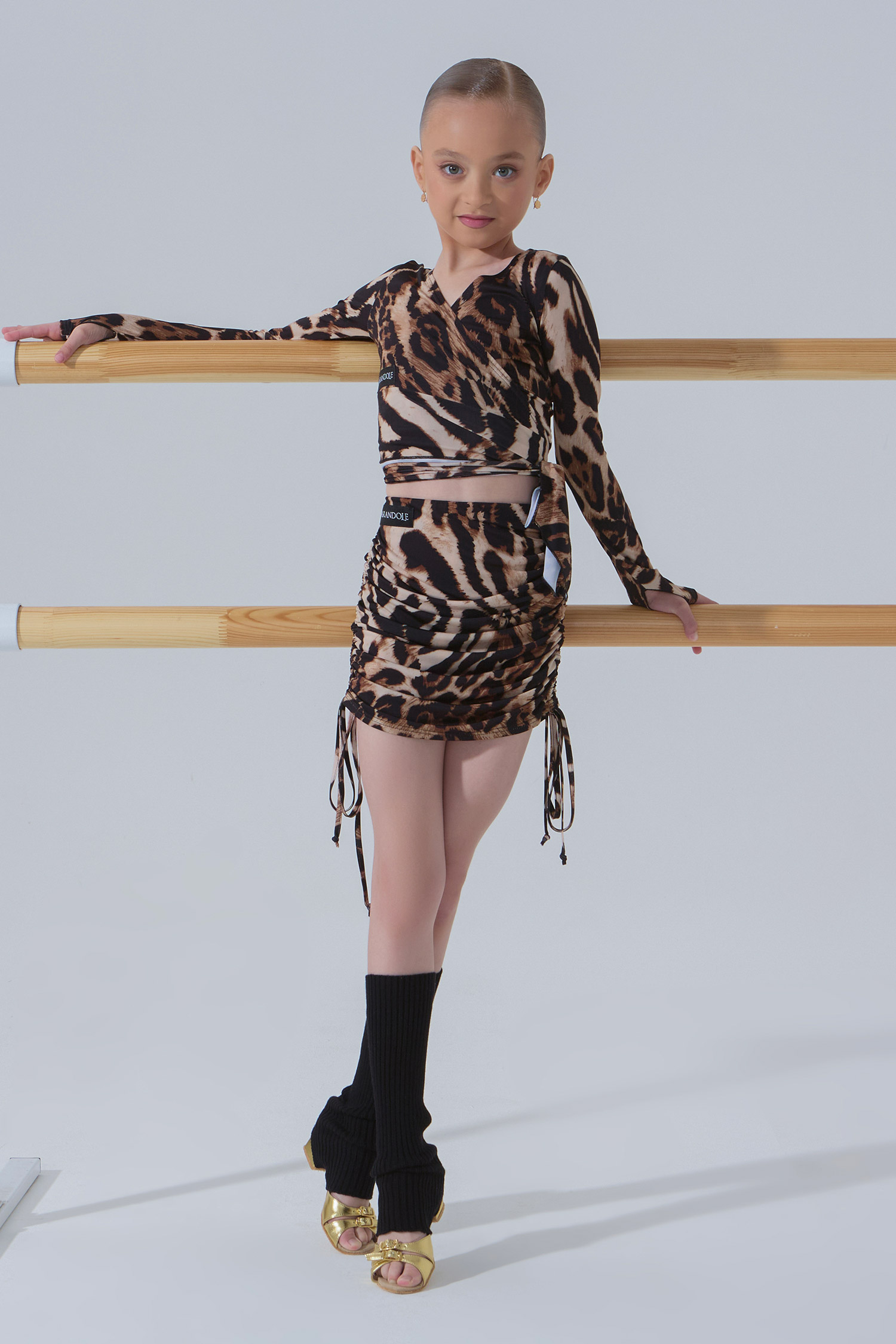 Юбка мини детская с кулисками (тигровый)