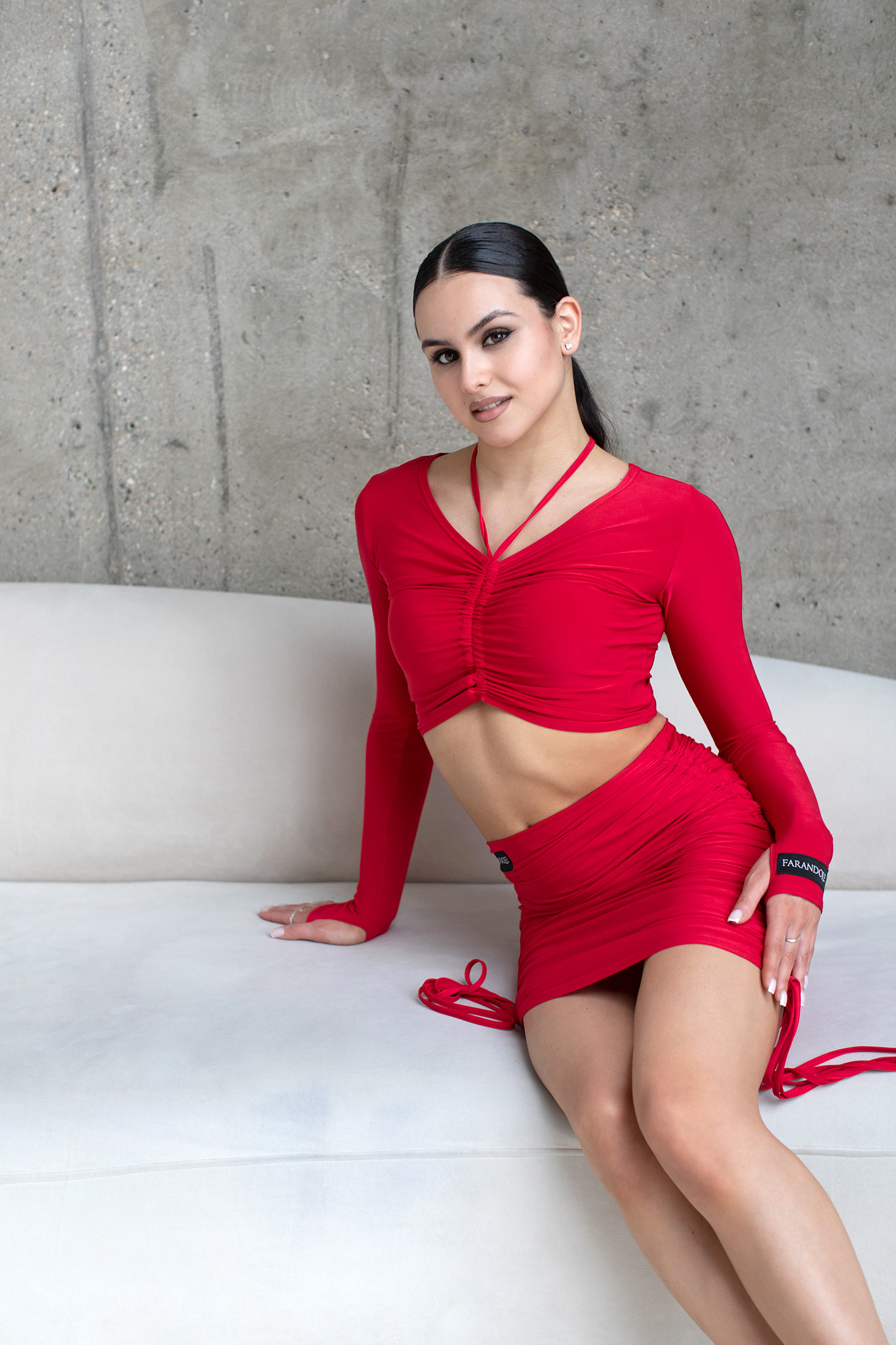 Топ с кулиской (красный)