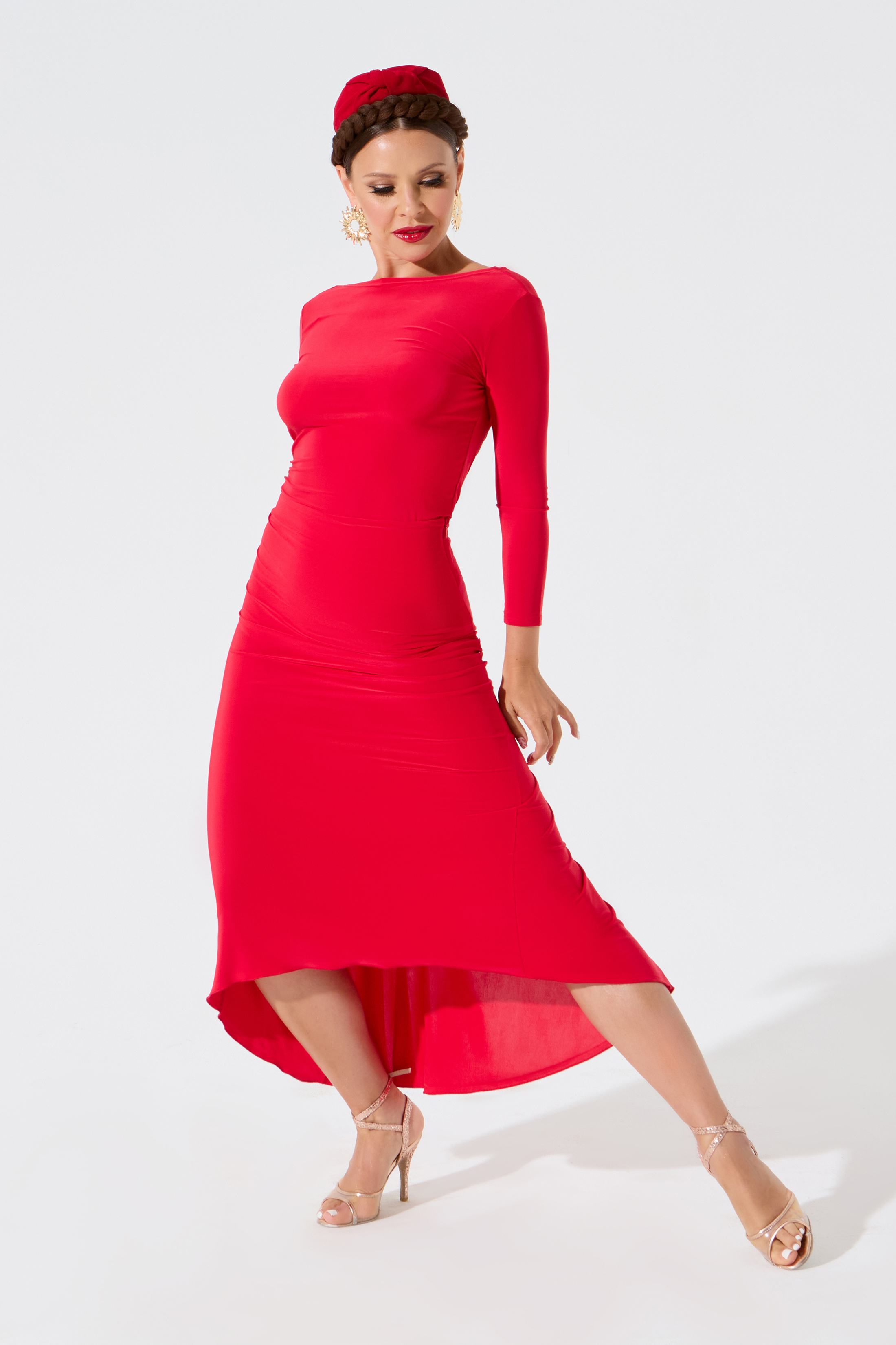 Юбка с клином (красный)