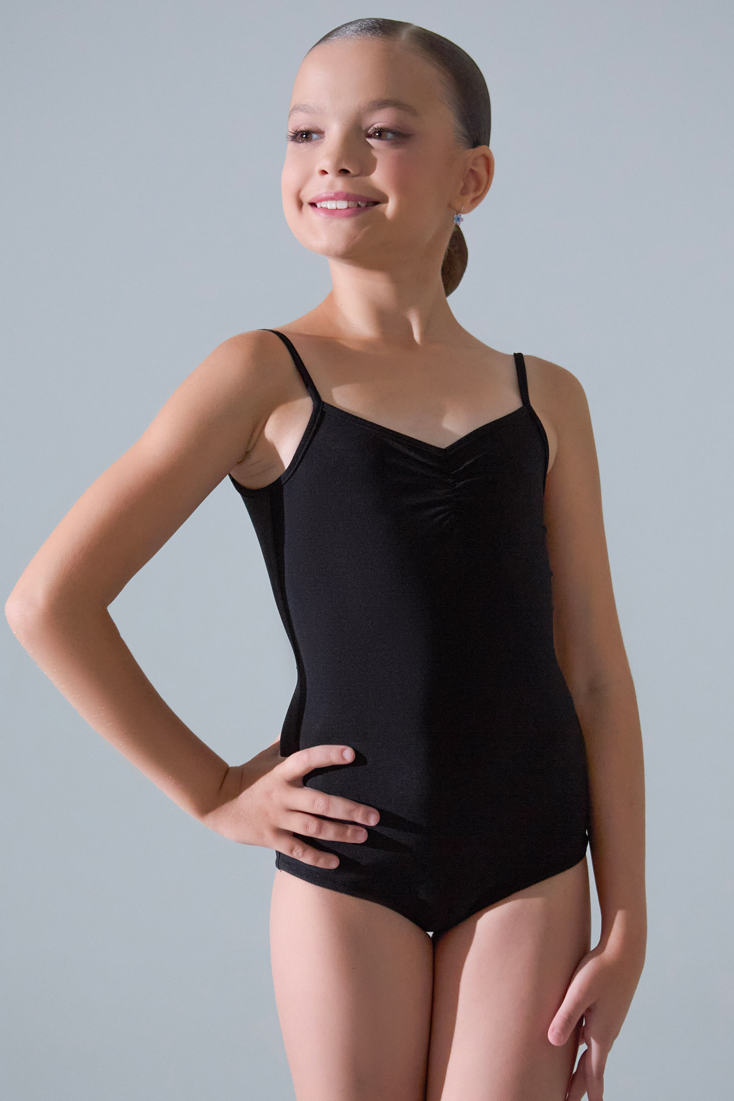Боди детское на тонких бретелях (черный)