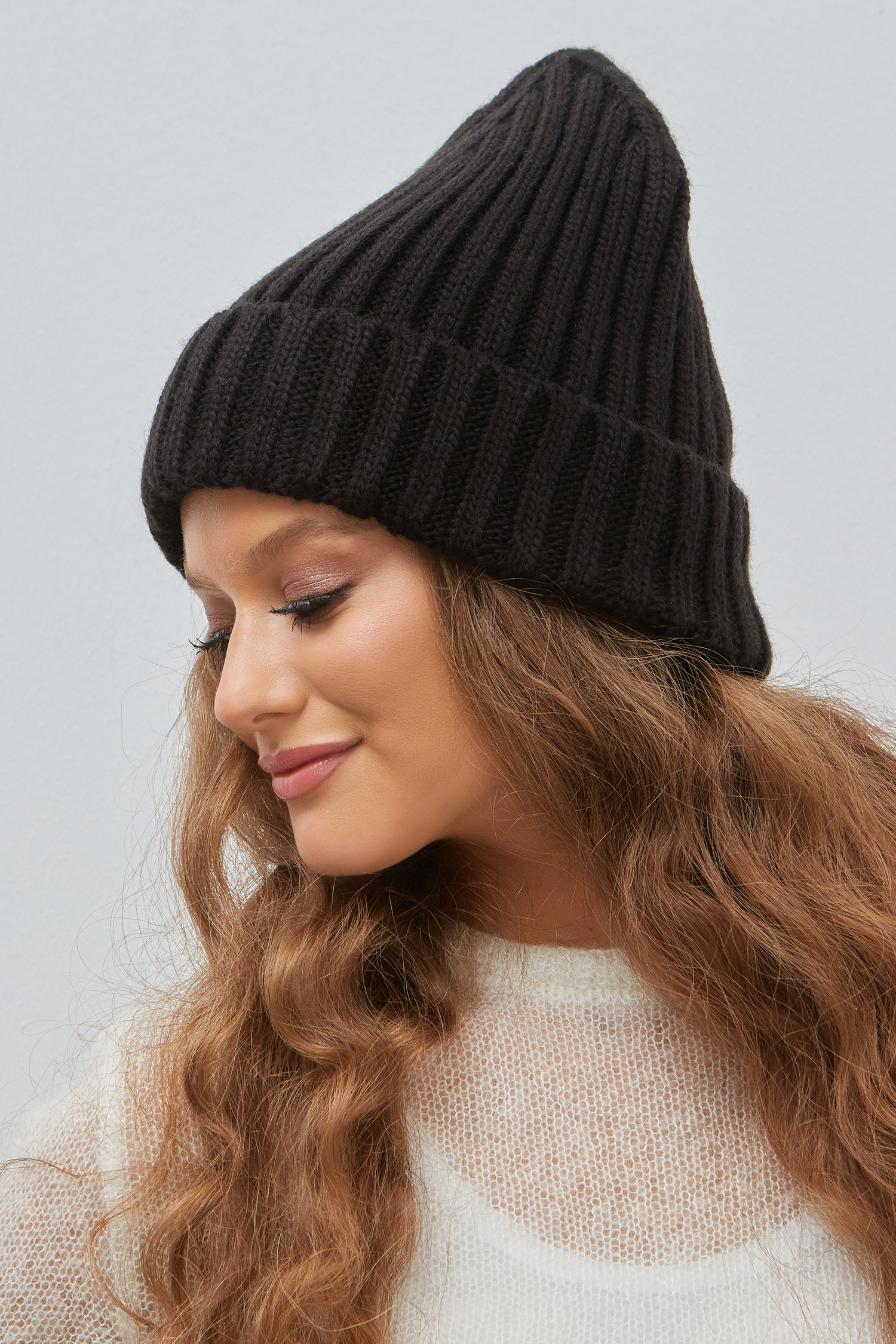 Шапка вязаная (черный)