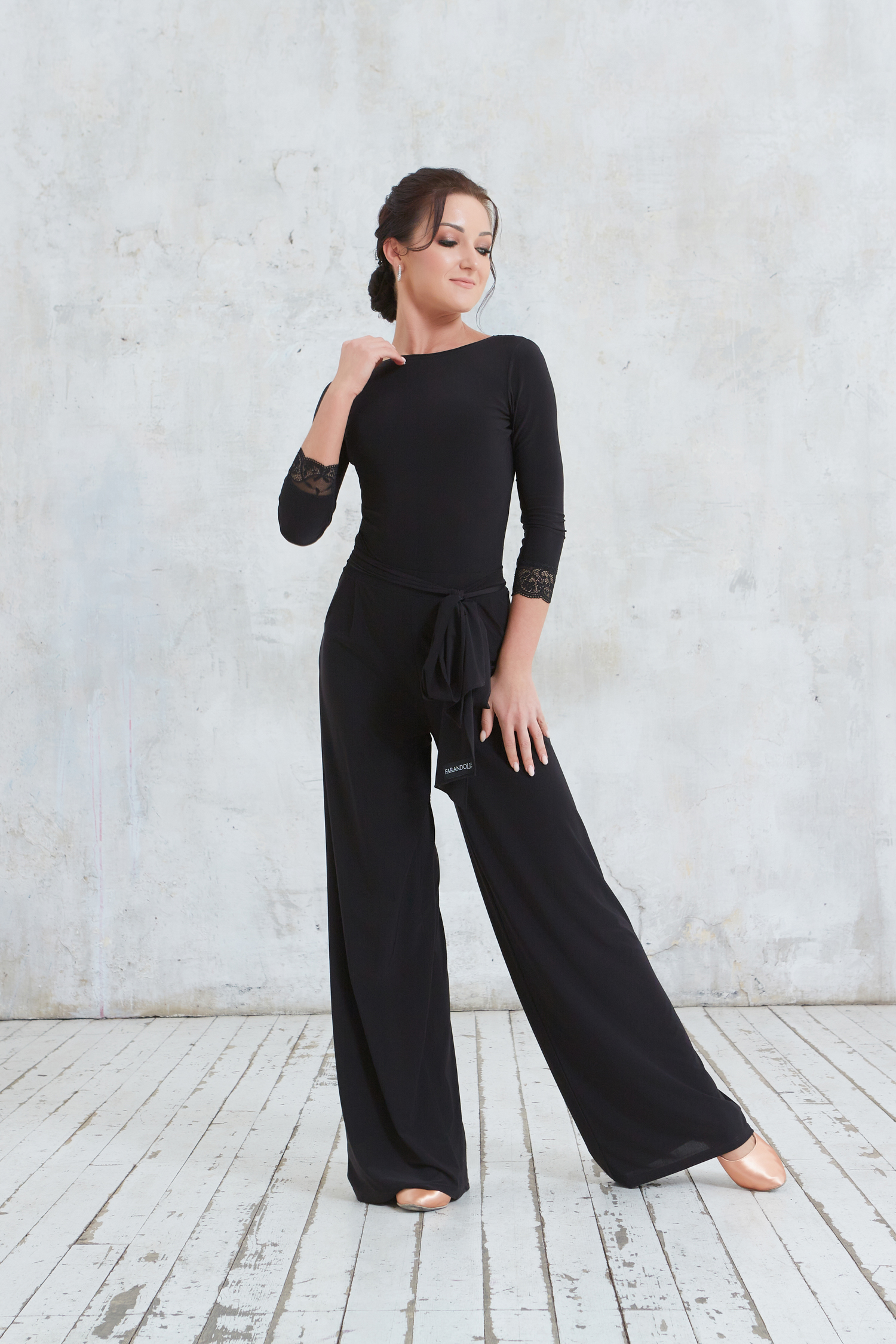 Брюки из микрофибры с пришитым поясом