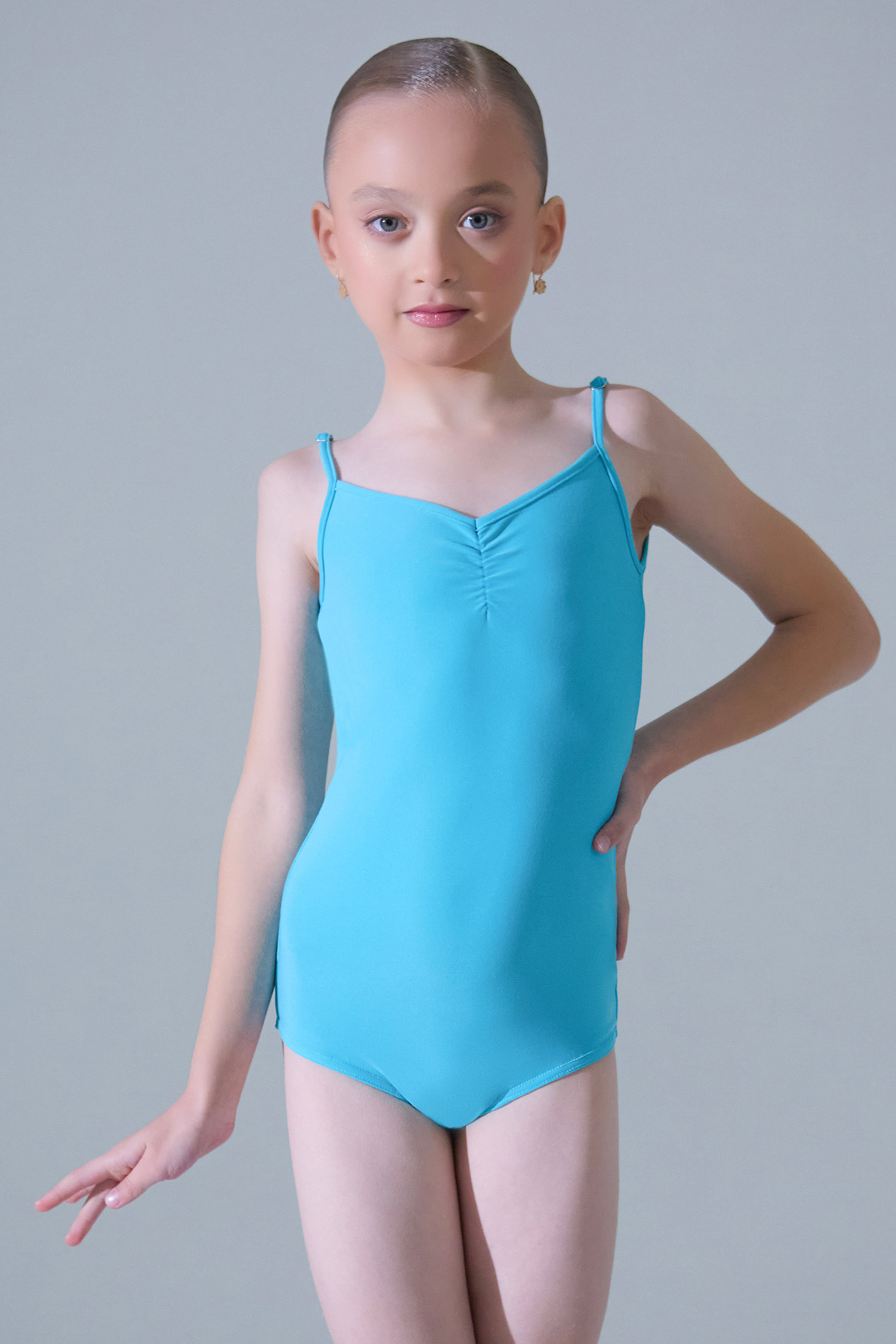 Боди детское на тонких бретелях (бирюзовый)