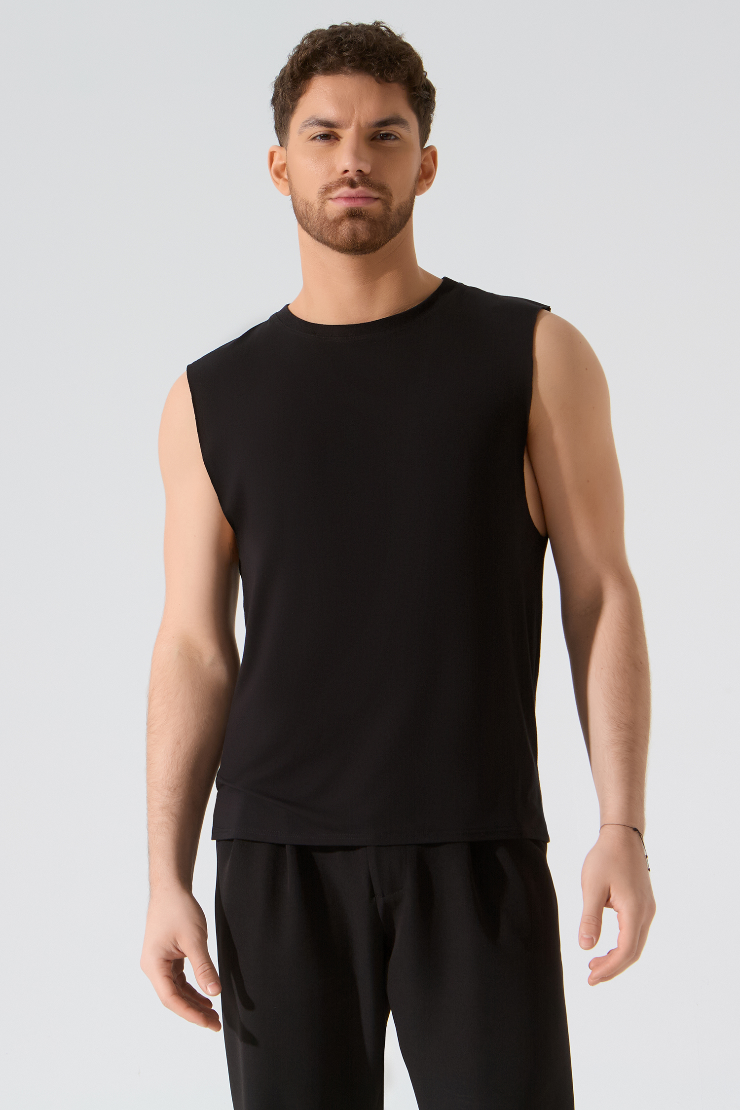 Майка мужская из бамбука (черный)