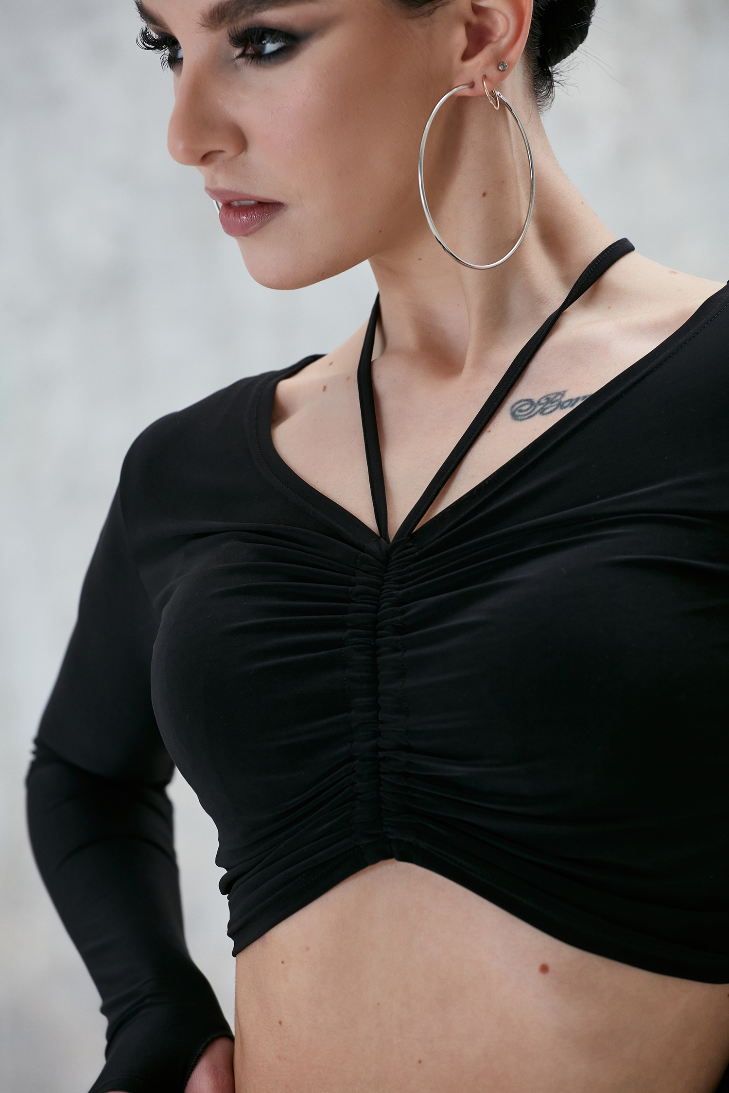 Топ с кулиской (черный)